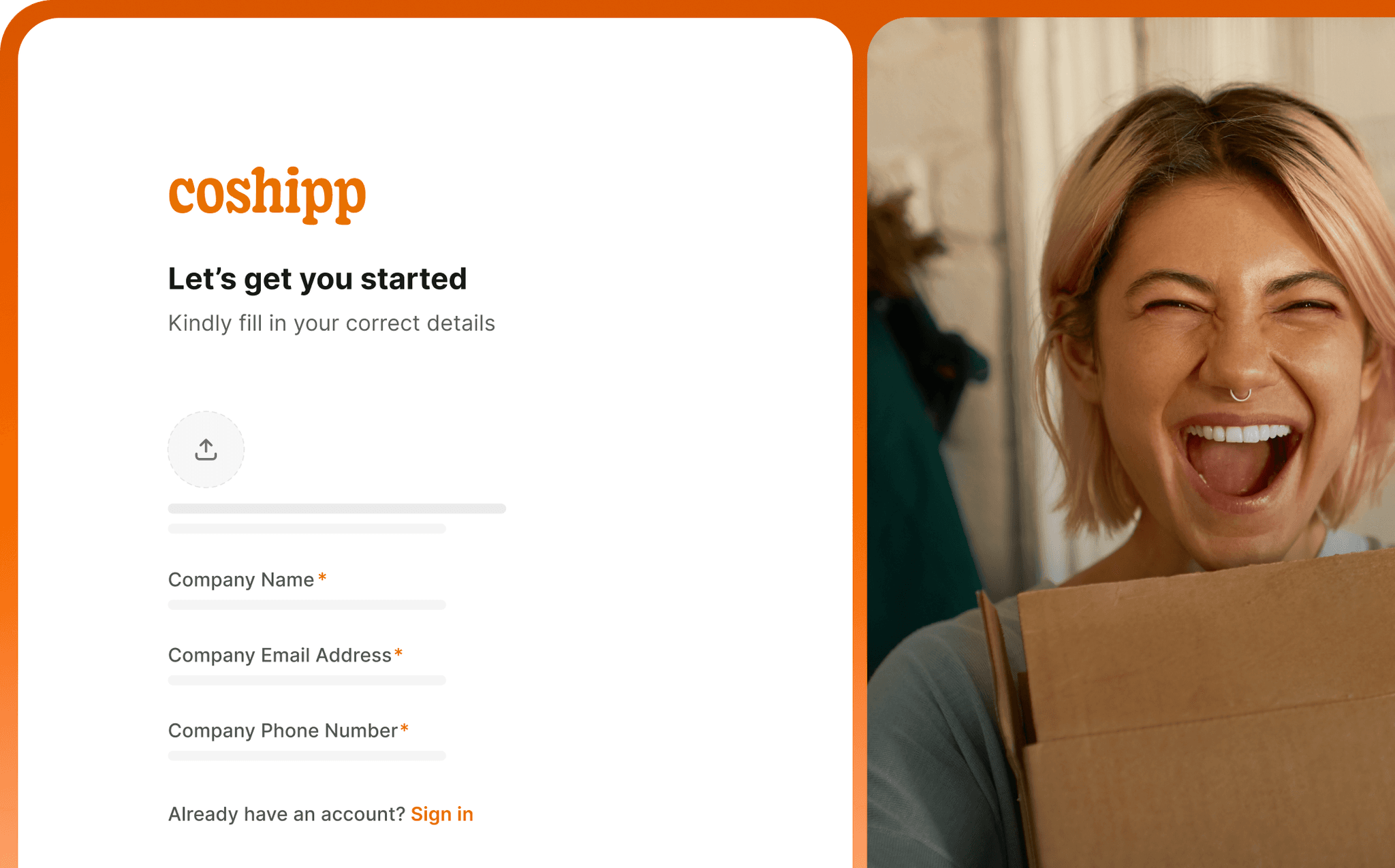 Create an account