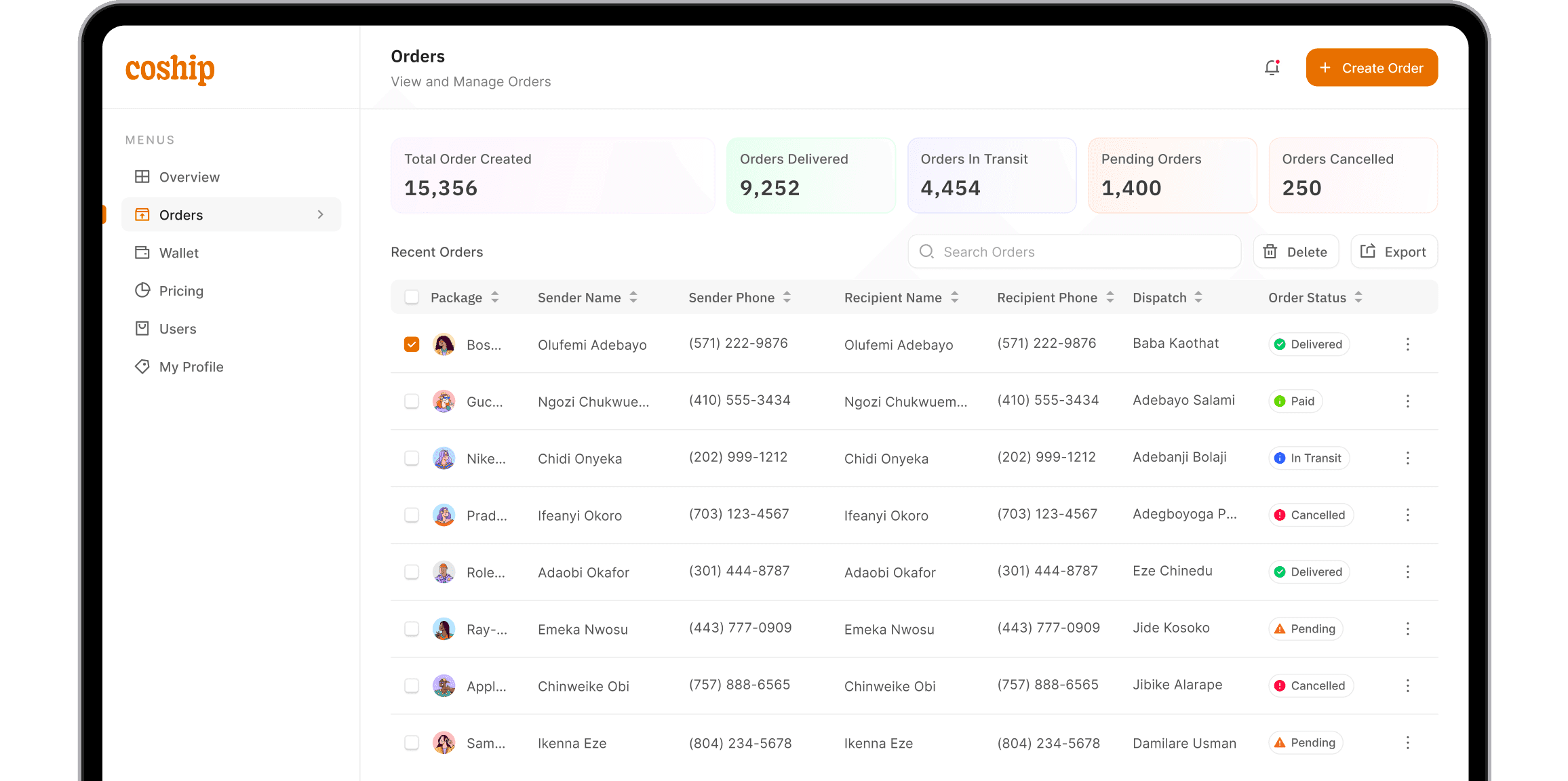 Coship Dashboard
